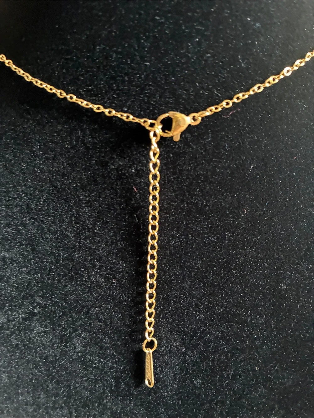 Gold-Tone Pink Stone Teddy Pendant Necklace
